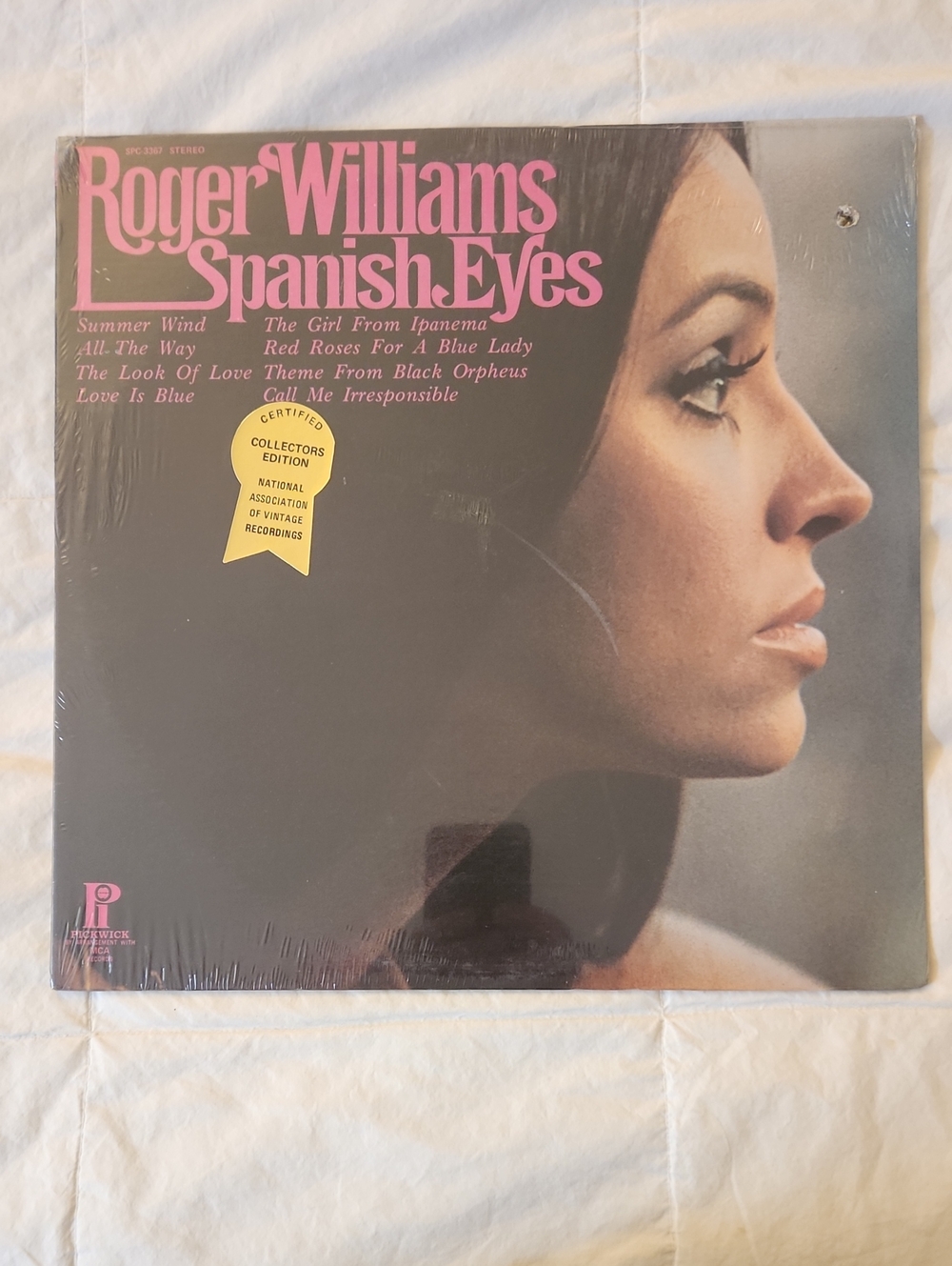 Roger Williams "Spanish Eyes" Vinyl LP - Pink & Brown Cover
